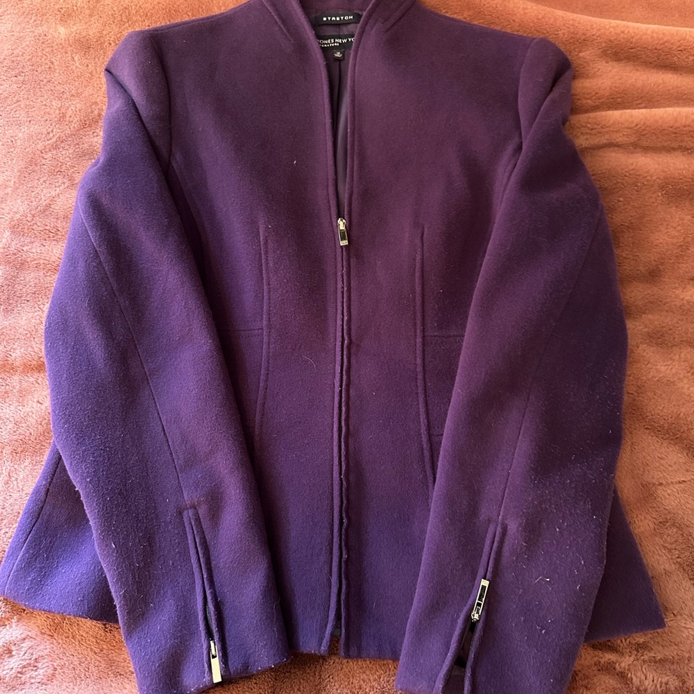 Purple blazer light jacket size 10